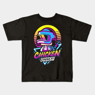 PUBG Chicken Dinner Retro Kids T-Shirt